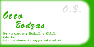 otto bodzas business card